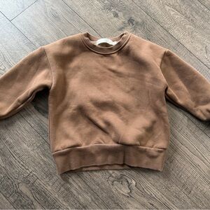 Cozy Brown Kids' Crew Neck Sweater